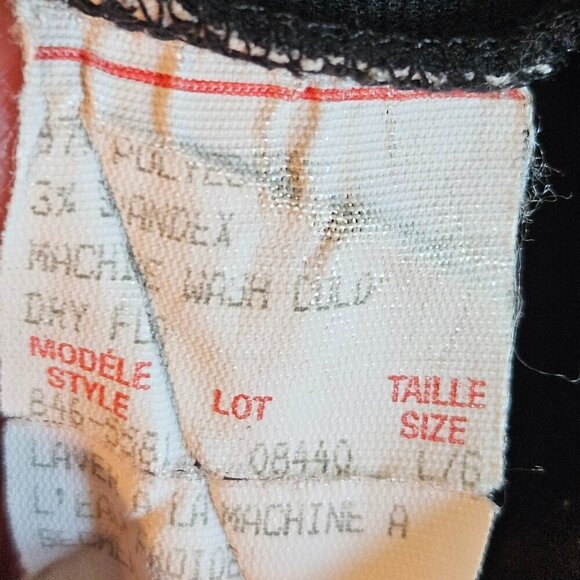 Women's Vintage Lana Lee Black 3/4 Sleeve Blouse Size Large - Picture 5 of 6